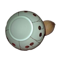 Art Deco Lichtgroene parfum verstuiver met puur bladgouden versieringen